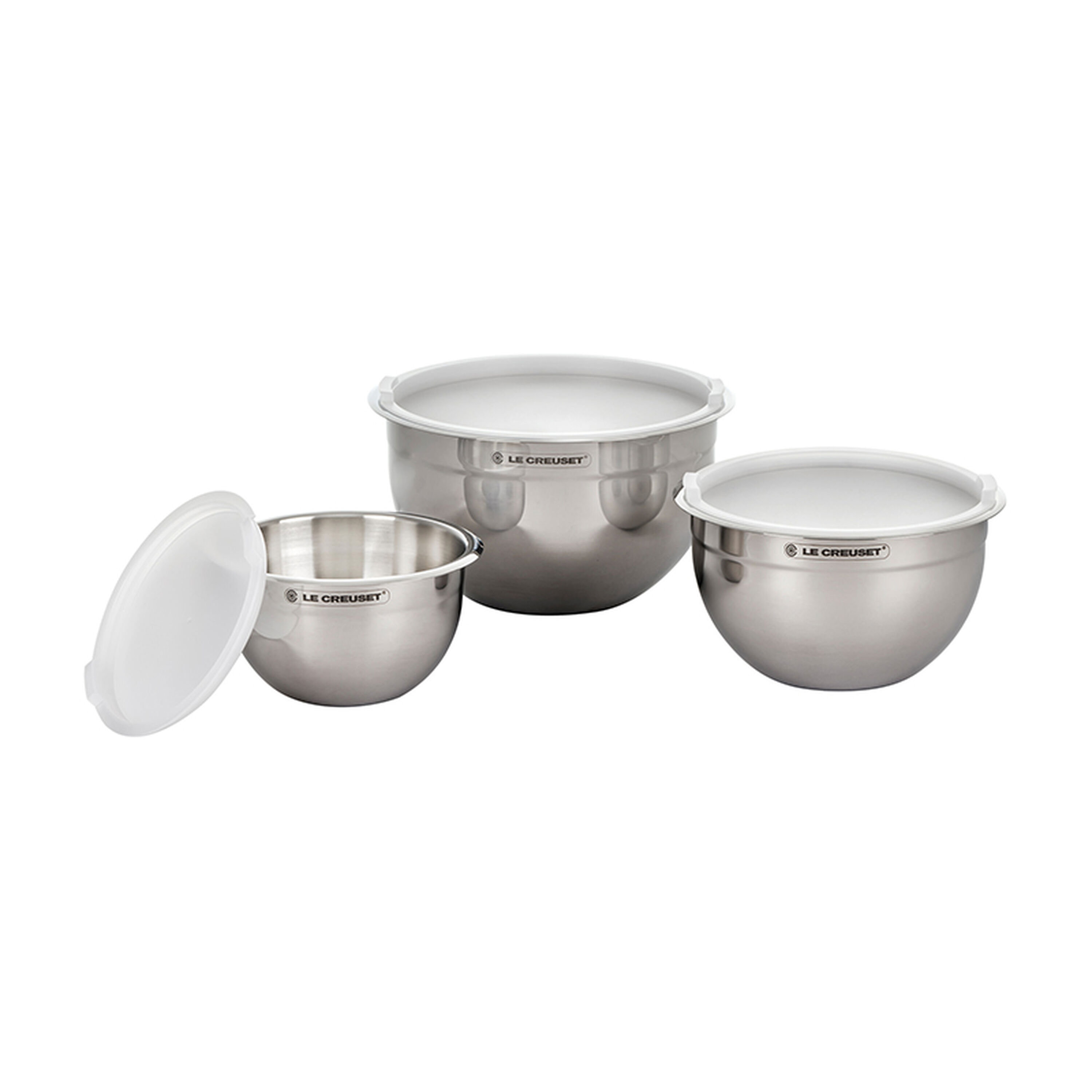  Tramontina Double Wall Stainless Steel Mixing Bowls (3
