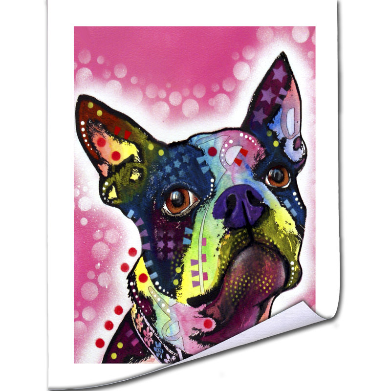 « boston terrier » par reproduction d’art sur papier