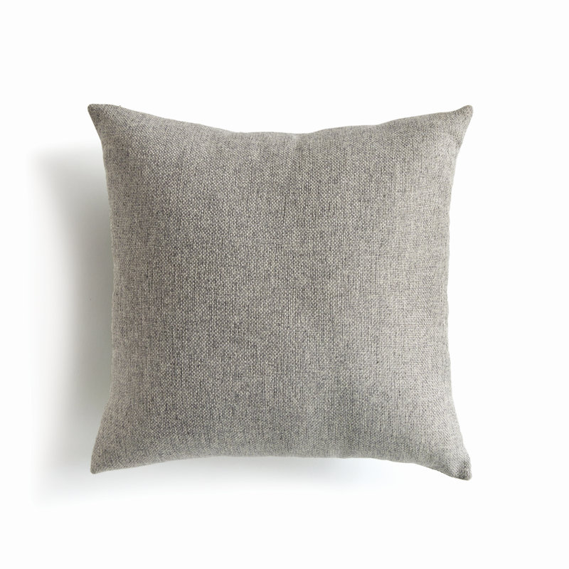 Gage Polyester Throw Square Indoor/Outdoor Pillow Cover & Insert, 20"H x 20"W, Gray