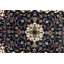 Tapis rectangulaire bleu en laine noué à la main à motif floral-85897370