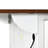 54.5" Farmhouse Kitchen Island with Power Outlet, Internal Storage Racks & Drop Leaf (White)-129470437