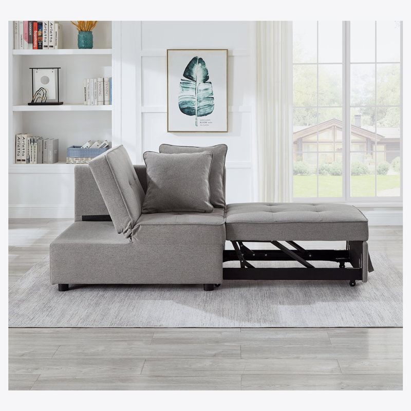 Fauteuil convertible 4 en 1 pour canapé-lit, Polyester gris