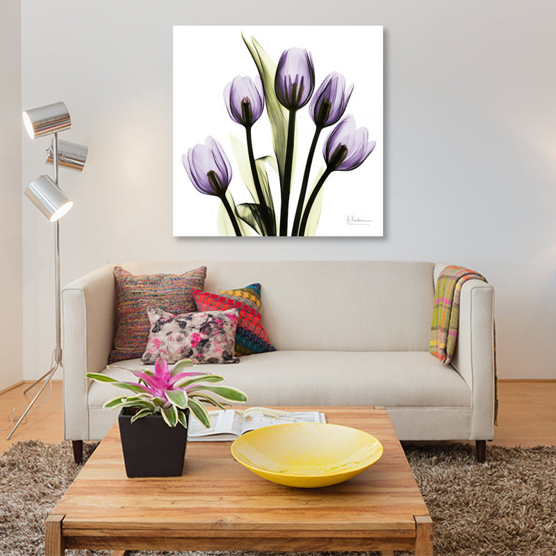 «Tulips Imagine», impression sur toile, H 48 po x l 48 po x P 1,5 po, Pas de tapis, Toile tendue