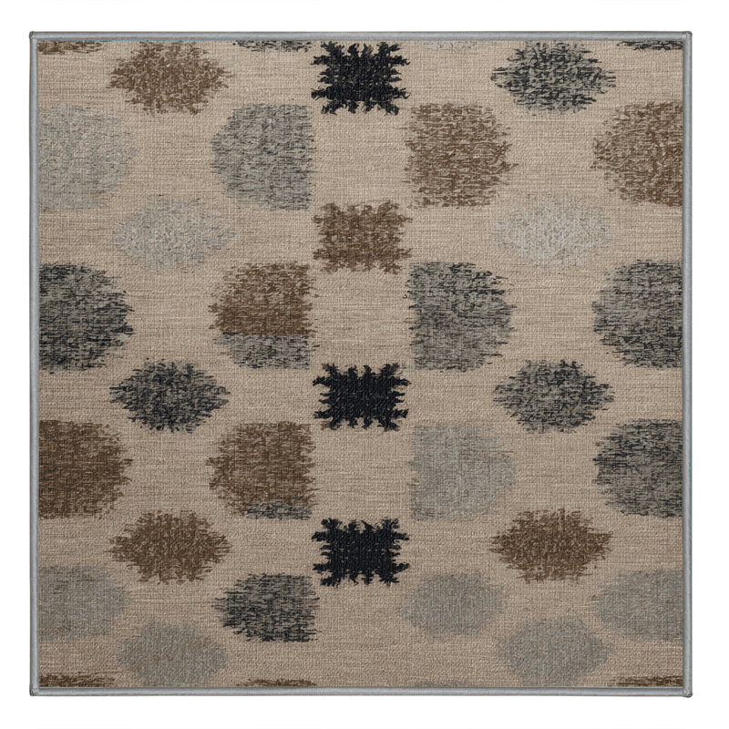 Washable Egyptian Mau Cats Area Rug, Square 5'