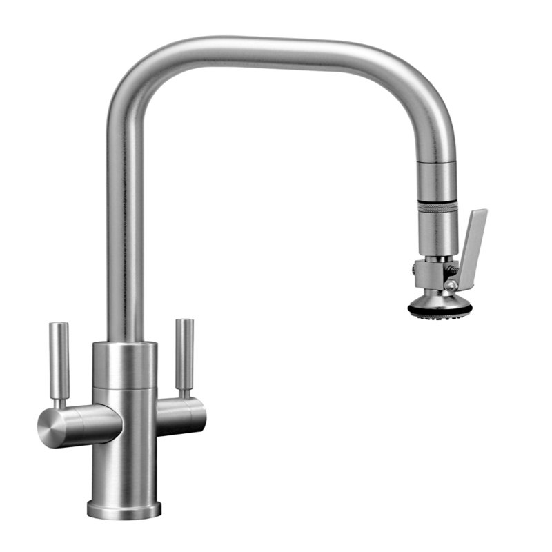 Fulton Modern 2 Handle Plp Pulldown Faucet - Lever Sprayer, Chrome