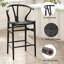 Tabouret de bar, tabourets de bar à hauteur de comptoir tissé, chaises de bar en rotin entièrement assemblées pour îlot de cuisine-1223486924-1223486922