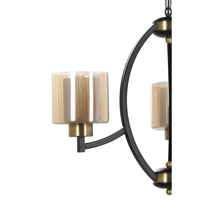 Dalonte 5 - Light Shaded Chandelier, Gold, Black