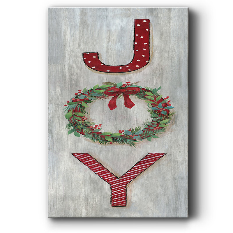 Joy sur toile, H 18 po x l 12 po x P 1,5 po