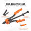 VEVOR Rivet Nut Tool, 14” Rivnut Tool Kit with 7 PCS Metric and SAE Mandrels