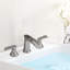 Chute d'eau 8 po Robinet pour salle de bain à poignée double en acier inoxydable-103539549