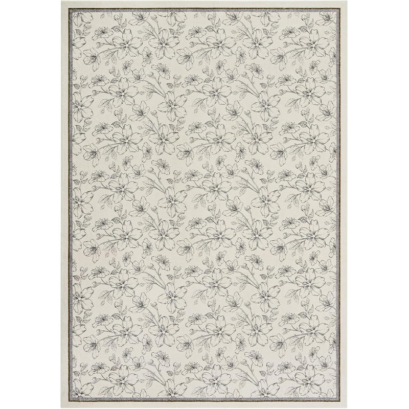 Washable Boho Floral, Non-Slip, Low Pile, Soft Throw Rug for Entryway, Kitchen, Kids Room, Beige, Green, Blue, Small Machine Washable.