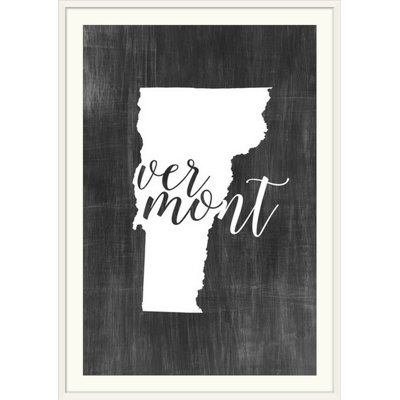 «Home State Typographie Vermont», impression de cercle intérieur
