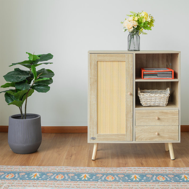 Allissa Wicker/Rattan Rectangle Accent Cabinet