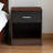 Awrad Dark Brown and Dark Grey Finish 1-Drawer & Shelf Nightstand, 18.10'' H X 15.50'' W X 13.53'' D