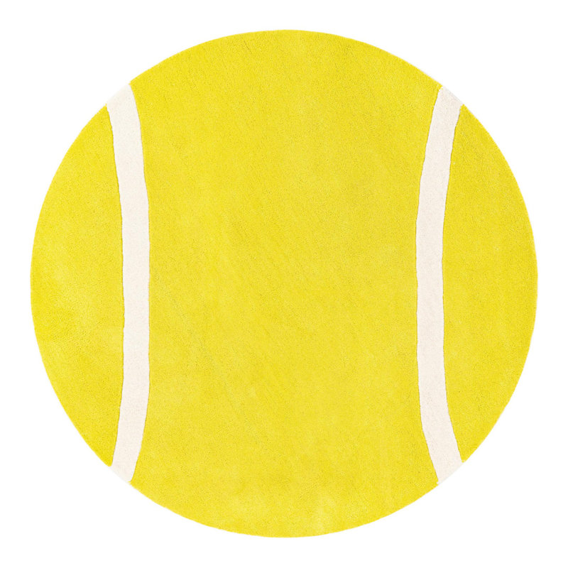 Tapis unique en laine pour enfants Playtime, Rond 5 pi 1 po