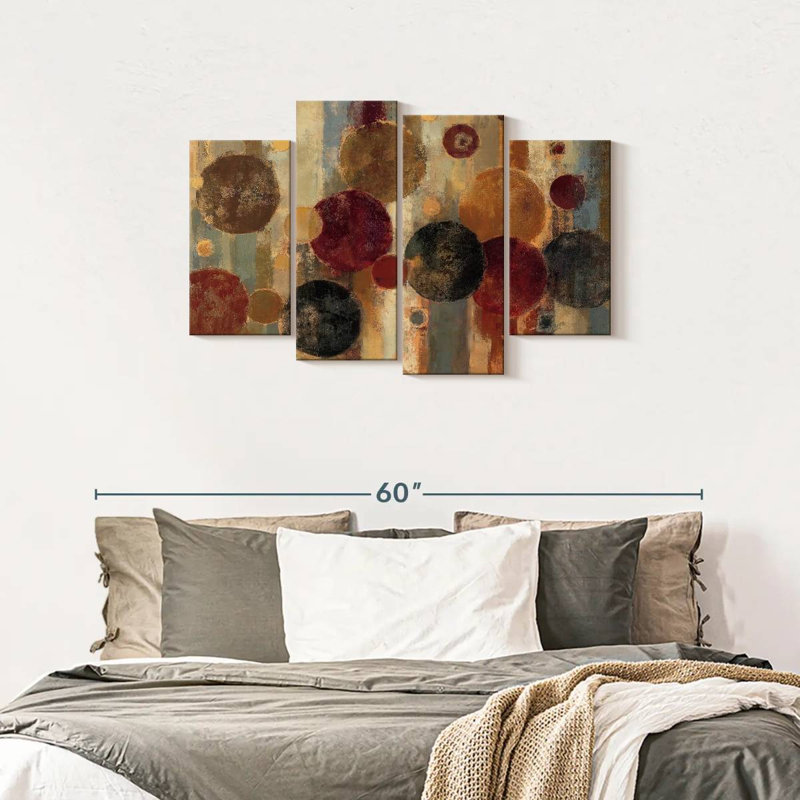 Pendulum On Canvas 4 Pieces Set, 27" H x 43" W x 1.25" D