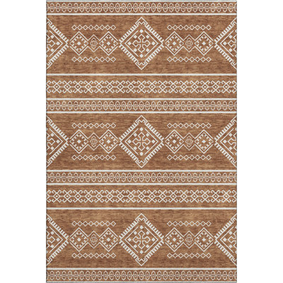 Premium Machine Washable Prisco Paprika Rug