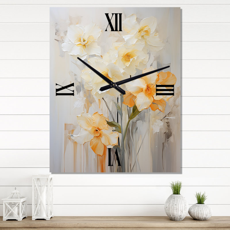 Horloge murale Amysue - Daffodils, Grand
