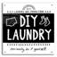 Art mural en verre Epic Art «Diy Laundry Bw» par Melissa Averinos-106418377