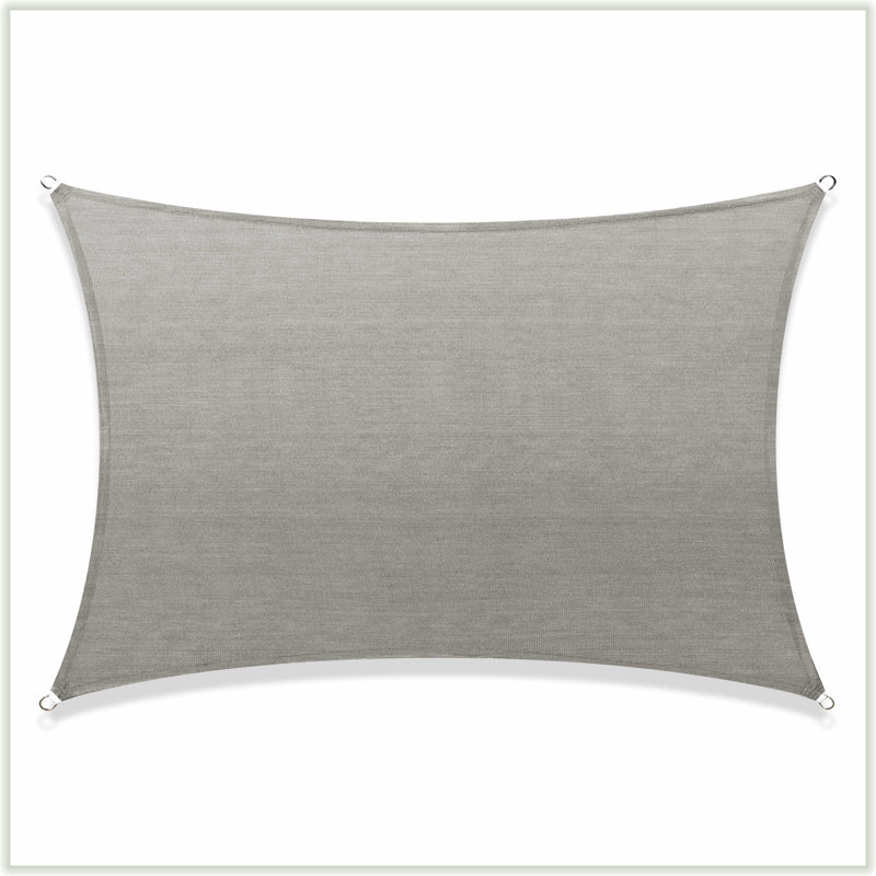 10' x 13' Grey HDPE Rectangle Sun Shade Sail Canopy