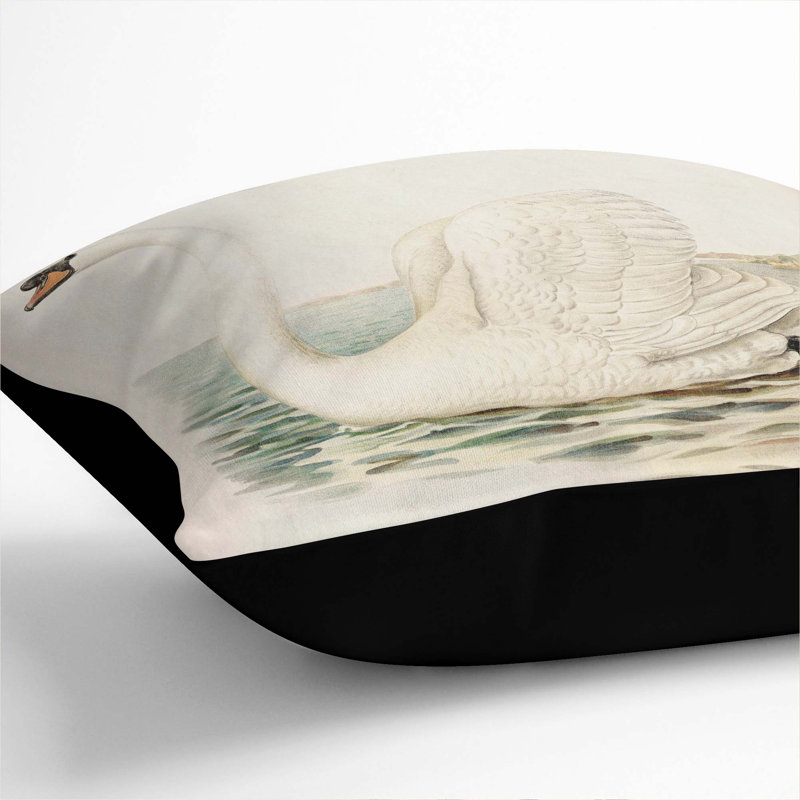 Square Throw Cushion, 40cm H x 40cm W x 15cm D, Black