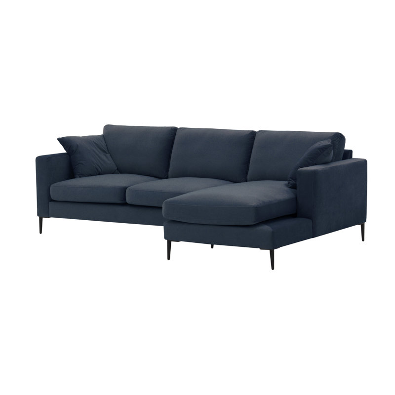 Bansom 3 Seater Corner Sofa , Blue, Right Hand Facing
