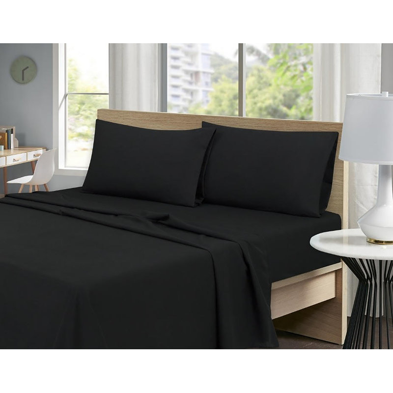 Ensemble de 6 valises pour chambre d'amis, Ensemble de draps pour taille de lit très grand a, Noir