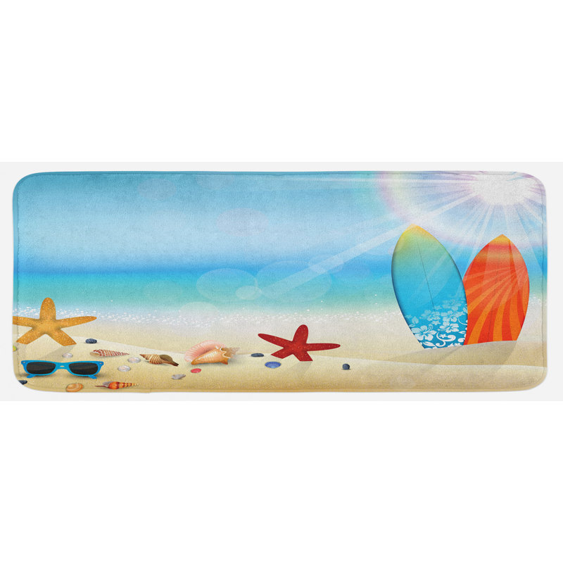 Coastal Polyester Kitchen Mat