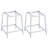 Chrome Backless Stool (Set Of 2)