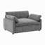 Fauteuil surdimensionné simple en chenille, fauteuil d'appoint large et profond, fauteuil rembourré moderne et confortable, canapé-lit avec coussins-133138364