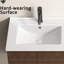 Lavabo à double cuve en céramique blanc laiteux, conception à rebord mince de 121 x 46 17 cm, aspect traditionnel américain, finition émaillée, emballage sécuritaire, bord en porcelaine à solutions d'installation multiples, esthétique, glacis,