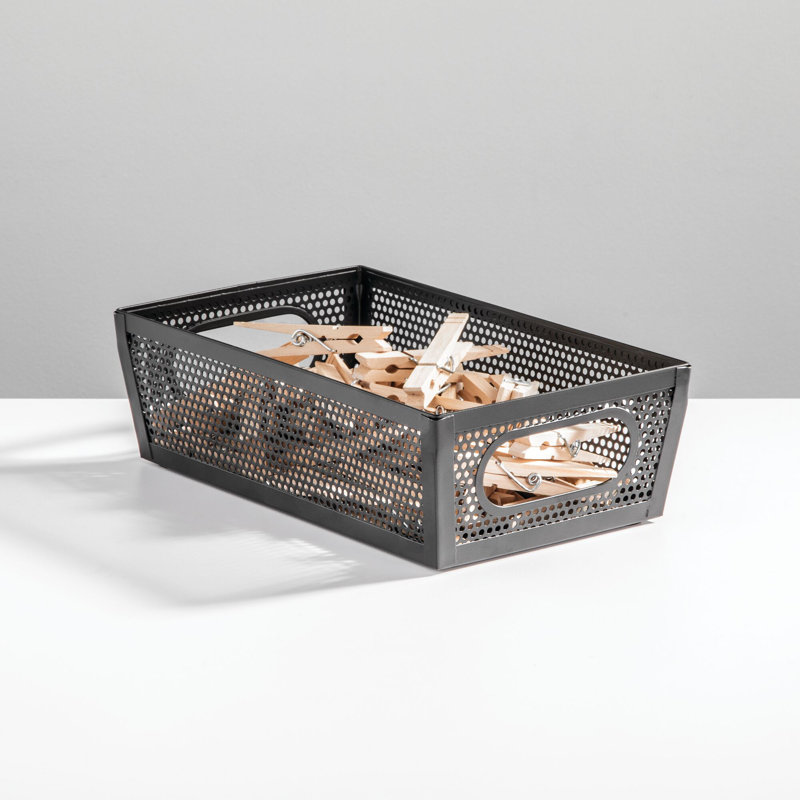 10x6x3 Perforated Bin, Matte Black
