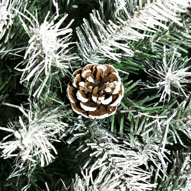 HOMCOM 6FT Artificial Christmas Tree Xmas Indoor Decoration, Automatic Open