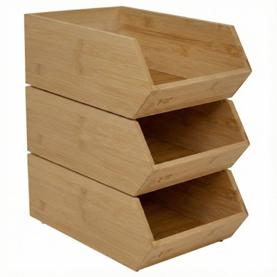 Bosonohy Bamboo Compartment Makeup Organiser