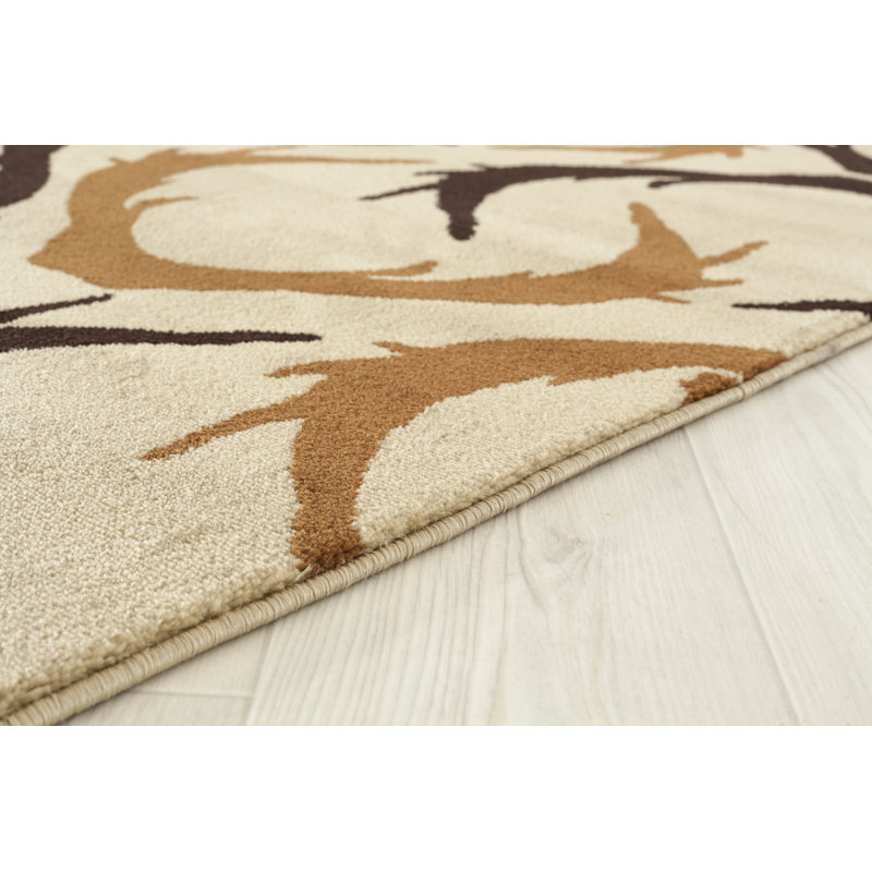 Tapis beige / brun Pippen, Rectangle 1 pi 10 po x 3 pi