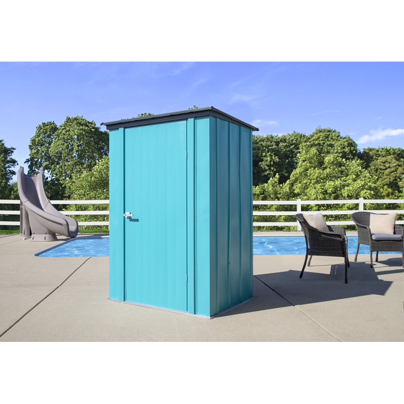Spacemaker 4 ft. W x 3 ft. D Metal Vertical Storage Shed, Blue