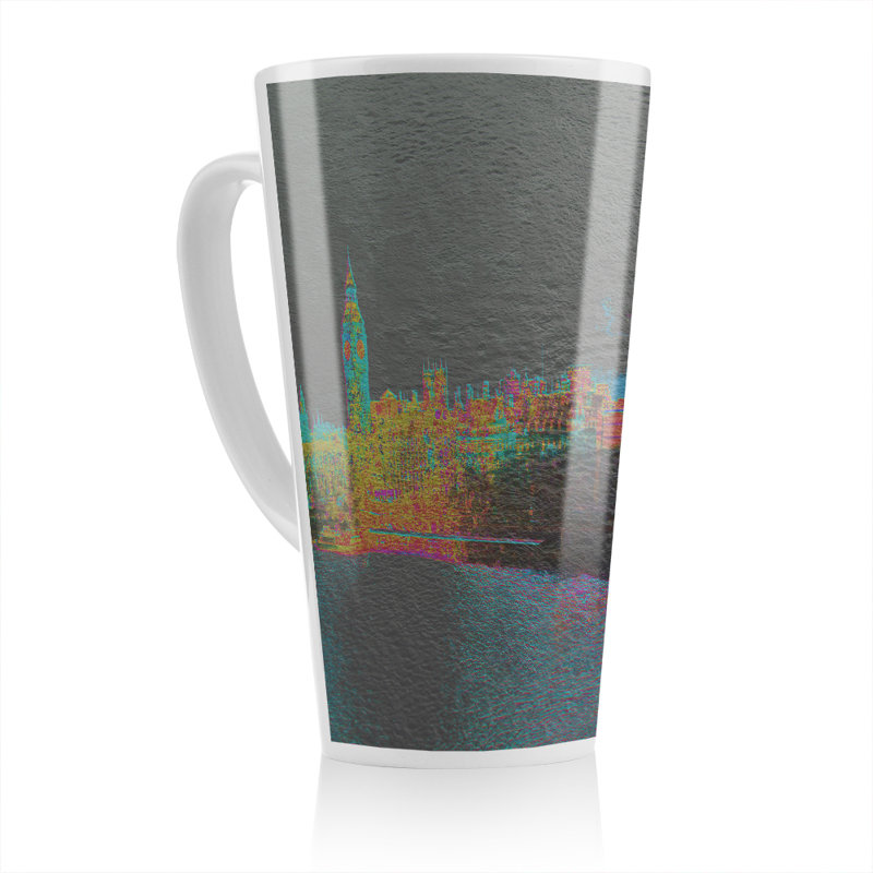 Ceramic Coffee Mug, Pink/Blue
