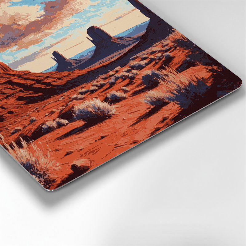 Art mural en métal rose du sud-ouest, Monument Valley 112