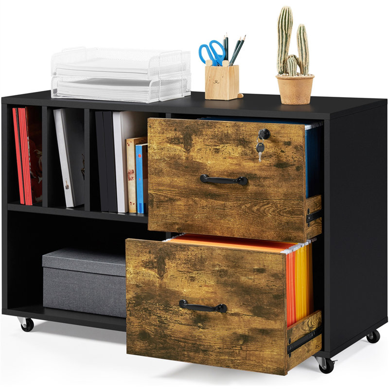 Elisbet 39.5" W 2-Drawer Mobile File Cabinet
