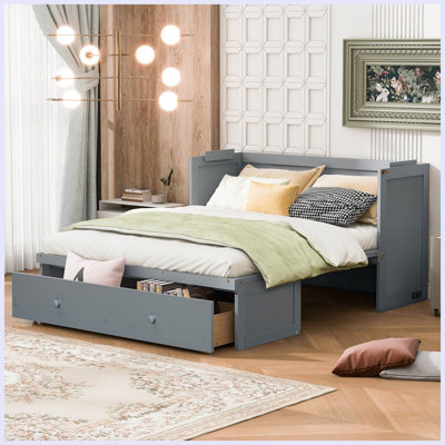 Murphy Bed With USB Port And Large Drawer, Ideal For Space-Saving And Comfortable Sleeping In Any Room