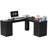 Arpan 60" L-Shaped Executive Desk with Drawers, Wood Home Office Corner Desk with Storage Cabinet-196462092