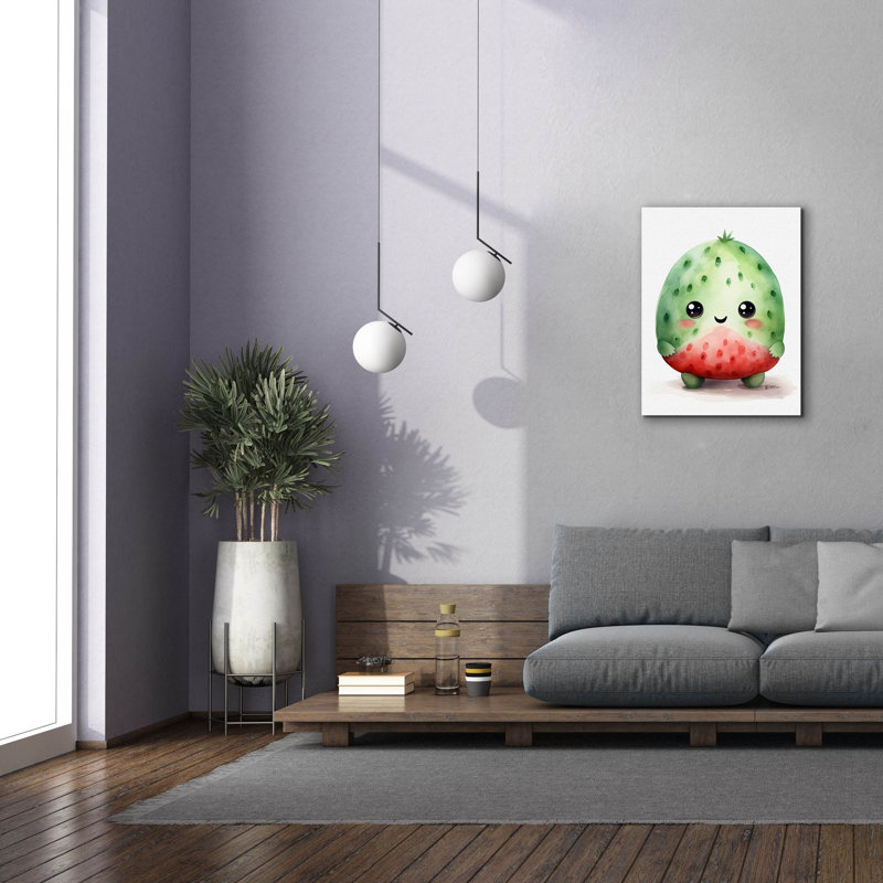 Epic Graffiti 'Cut Fruit Monster 7' by Momart Canvas Wall Art, 34" H x 26" W x 1.5" D