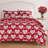 Greenland Home Fashions Lovebirds 3-Piece Queen Size Red Coverlet Set, 90x90 Inch-108258288-100247440