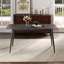 Table de salle à manger rectangulaire de 63,13 po de style moderne, plateau en pierre frittée, pieds en métal gris foncé, facile à entretenir - Scratch avec base stable, Scratch, chaleur-1369253947-1369253943