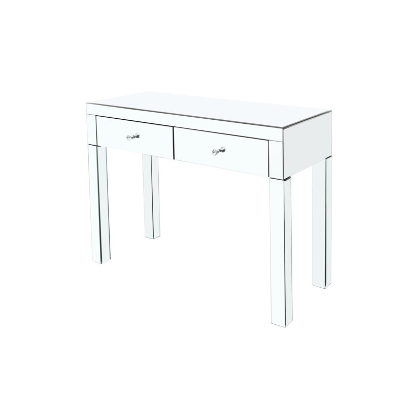Bureau spacieux pour chambre à coucher avec miroir et tiroirs - Ambiance moderne brillant 2 fonctionnel