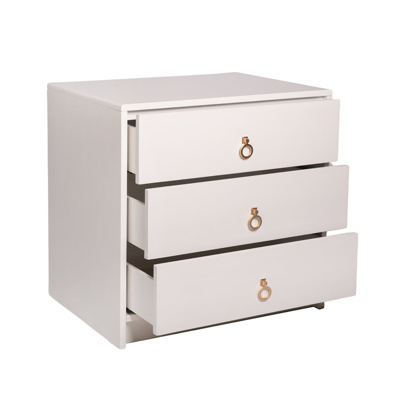 Brook 3 - Drawer Solid Wood Nightstand