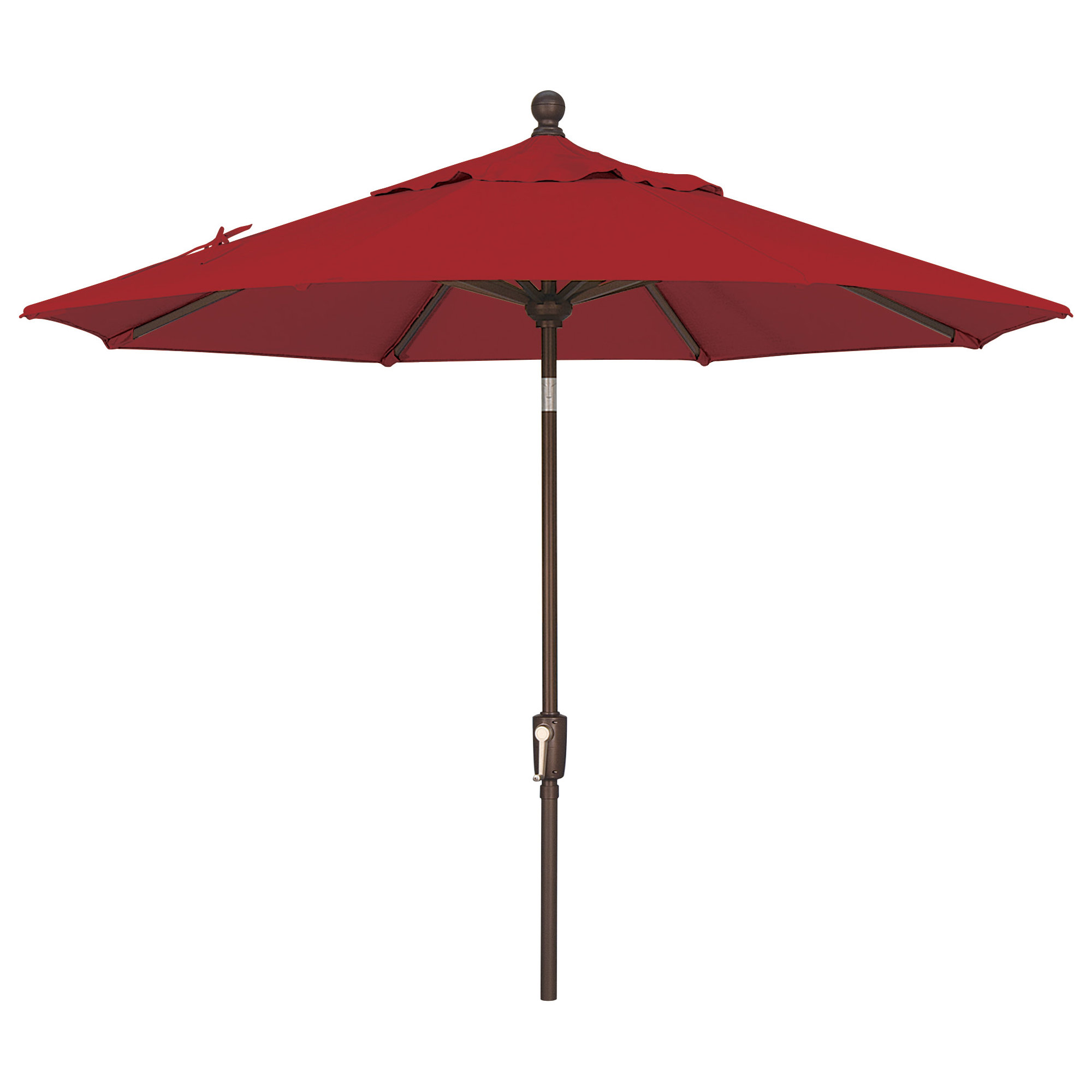 Launceston Market Umbrella, Really Red Solefin, Bronze, 96" H x 90" W x 90" D