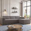 Canapé modulaire de 109 po, canapé en forme de L en peluche avec méridienne de 109 po, canapé modulaire 3 pièces pour salon et appartement, aucun assemblage requis-1352818977