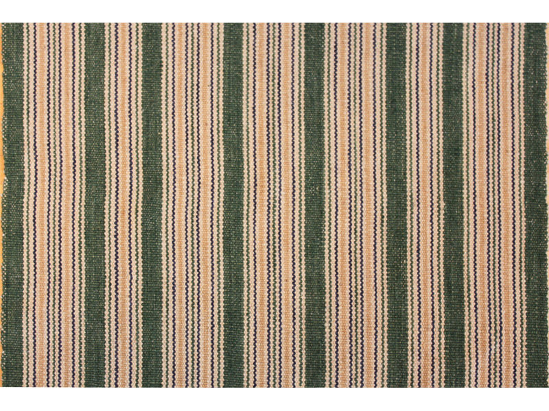 Hawkstor Castle Wool Striped Area Rug in Green, Runner 2'11" x 22'7"
