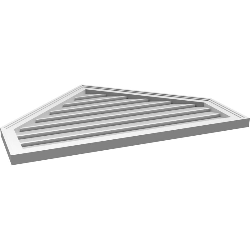 Ventilé à pignon en uréthane fonctionnel à hauteur de pointage 11/12, brun clair apprêté, H 28 po x l 38 po x P 1,5 po